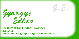 gyorgyi edler business card